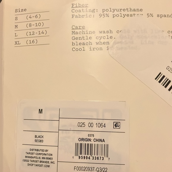 A new day vegan faux leather leggings high waist elastic side panel medium - Picture 6 of 6